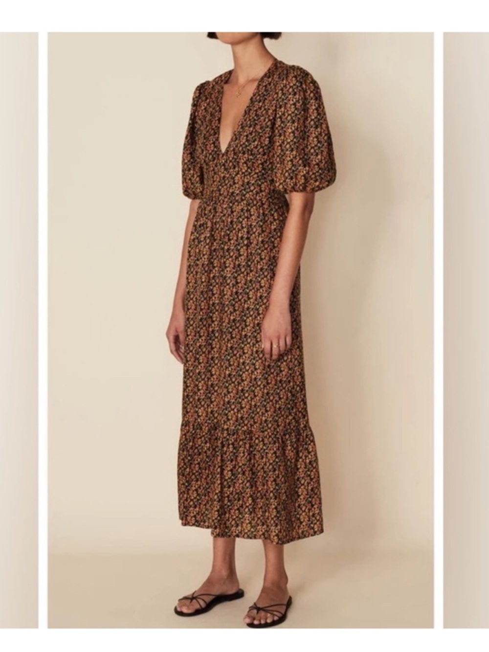 Faithfull the Brand Romila Midi Dress cardette floral print
